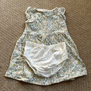 Carters 12 month flower dress with white undies